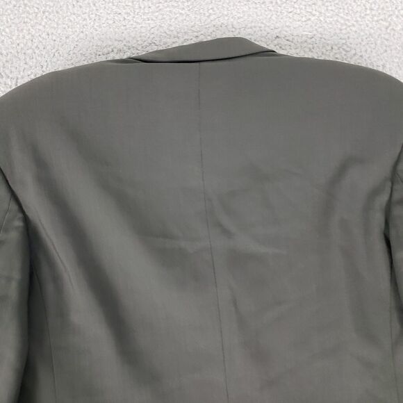 VINTAGE Donna Karen Jacket Coat Mens‎ 42 Gray Wool Suit Jacket Sport Coat Italy - Picture 13 of 16